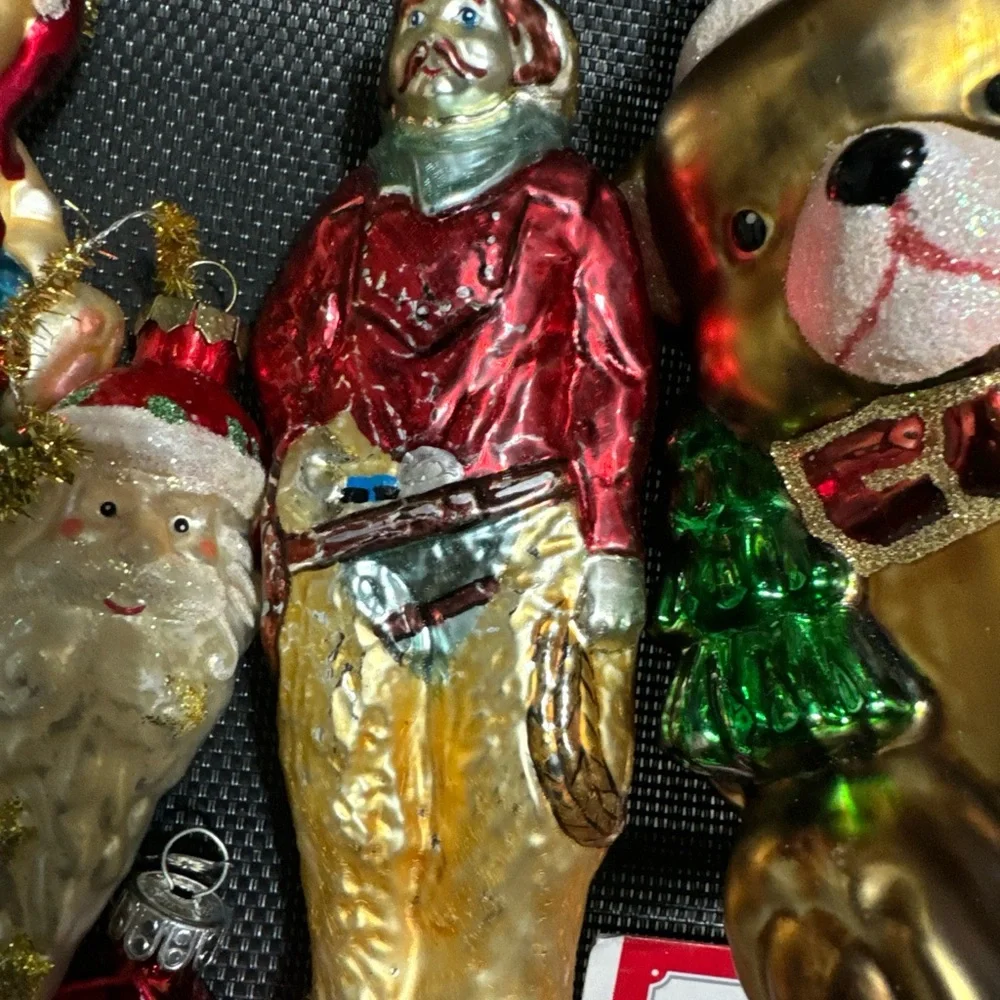 Radko Adler Dept 56 Christmas Snowman‎ Santa Mercury Glass Cowboy Slots Teddy